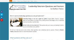 Desktop Screenshot of leadershipinterviewquestions.com