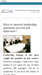 Mobile Screenshot of leadershipinterviewquestions.com